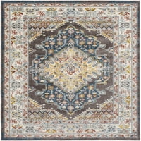 Уметнички ткајачи Анкара Медалјон област килим, темно кафеава, 5'3 7'3