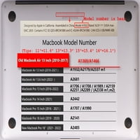 Каишек Хард Школка Случај Само Компатибилен Стариот Macbook Air S Модел А & A1466, Не USB-C роуз серија 0842