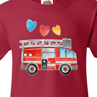 Inktastic Денот На Вљубените Оган Камион Со Срца Младинска Маица