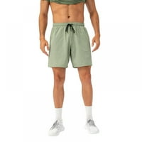 Мажи лето лабава трчање фитнес шорцеви светло за дишење Брзи суви шорцеви модни обични спортови со пет точки панталони