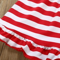 Фриџа Лето Девојки Без Ракави Американскиот Ден На Независноста Знаме Шарени Ѕвезда Печатење Фустан За Денот На Независноста,