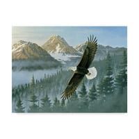 Трговска марка ликовна уметност „Зголемена орел“ платно уметност од Вилхелм Гобел