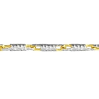 14K дво-тон злато женски 9 -10 прилагодлив дијамантски сечен лумацина глужд