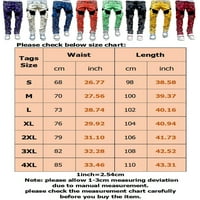 Пајл Менс Патент Опремени Панталони Лесен Џогер Карго Панталони Права Нога Летни Задници Панталони Црвена 4XL