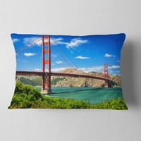 Дизајнрт Сан Франциско Голден Гејт - Перница за фотографирање на пејзаж - 12x20