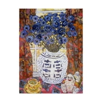 Трговска марка ликовна уметност „Сина сликарска вазна“ платно уметност од Лорен Плат
