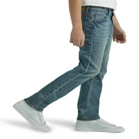 Индигудски тенок Jeanан на момчето Wrangler® Boy Indigood Straight Jean со прилагодување на половината, големини 4-16, Слим