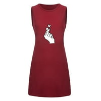 Ogeенски фустани со Zermoge плус дозвола за големина на продажба моден женски џеб печатење без ракави облеки за ноќни ноќевања