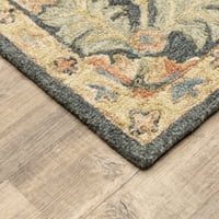 Авалон дома Акадија Медалјон Рачно изработен килим, 4,99 '8.01' '