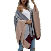 Нов Производ Зимски Палта За Жени Женски Јакни Дозвола Продажба Женска Мода Шал Боја Појавување На Лабави врвови Блуза Плетени