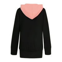 Женска Мода Крпеница Пуловер Врвови Долги Ракави Лабаво Палто Обични Јакни Розова XL