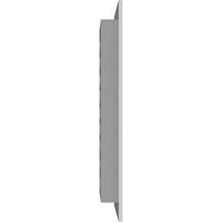Ekena Millwork 28 W 12 H Правоаголник Гејбл Фунд Функционален, PVC Gable отвор со 1 4 рамка за рамна трим