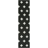Уметнички ткајачи Моника Црна 2'3 10 модерна геометриска област килим