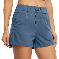 NSENDM женски шорцеви за обични тексас на панталони за жени за жени кои се обидени опуштени удобни шорцеви за пешачење со џебови,