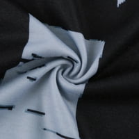 Ханас Денот На Независноста 3д Печатена Машка Кошула Со Тркалезен Врат Мода Секојдневен Врв Со Кратки Ракави Сино, 2XL