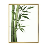 Детали за темно зелен бамбус и лисја I 12 20 Рамка за сликање на платно уметничко печатење
