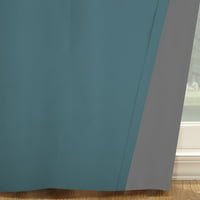 Главни простории со цврста боја на просторијата за затемнување на панелот за панел за џебни шипки, сет од 2, сина сина, 84