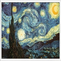 Ѕвездената Ноќ Од Винсент Ван Гог Ѕид Постер, 22.375 34