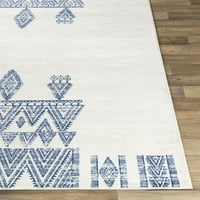 Уметнички ткајачи племенски килим за глобално подрачје, бело