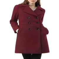 Единствени поволни цени за женски измешан лапел двоен ров зимски палто