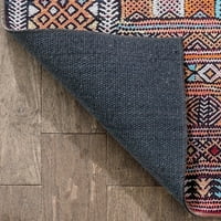 Добро ткаен нил геометриски зимски зглоб, килим, 7 '5', меки, модерни бои, воздух сув рамен
